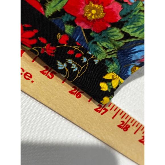 Soft Surroundings In Bloom Floral Slim Ankle Pants Women sz M Black Boho funky - Picture 4 of 11